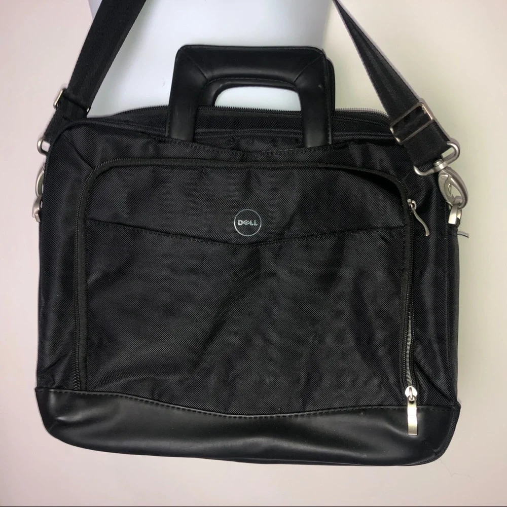 Dell Black Laptop Computer Travel Bag Padded w/Adjustable Strap‎